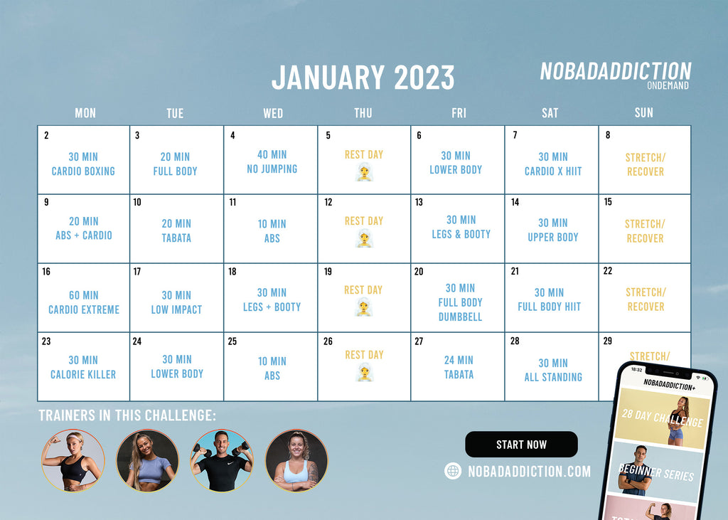 January workout schedule 