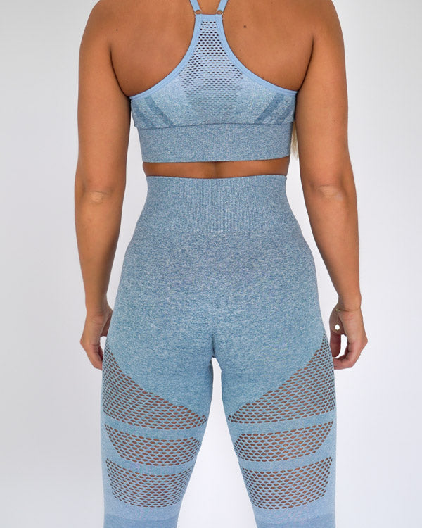 blue sport seamless leggings